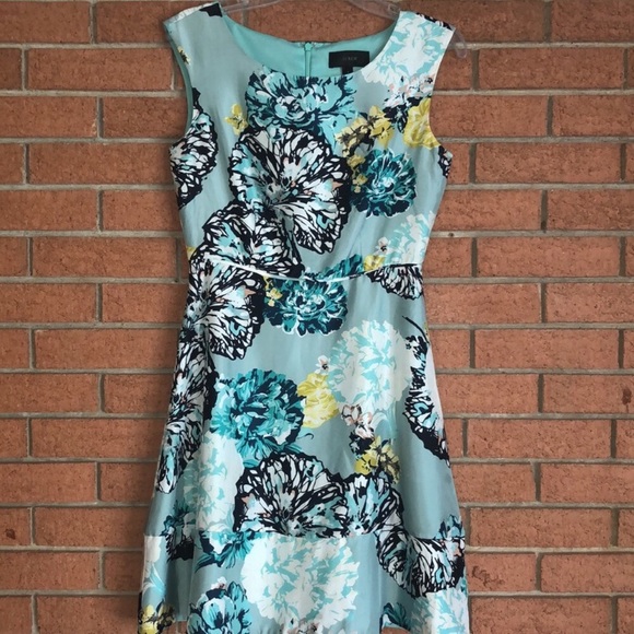 🧚🏽J CREW🧚🏽AQUATIC BLOOMS FLORAL SILK DRESS🧚🏽 - Picture 5 of 11